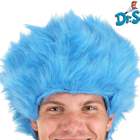 Dr. Seuss Thing Blue Fur Wig Cap - Picture 2 of 10